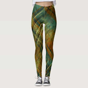 Noodlijdende herfst Tartan Check Earthy Mix Leggings