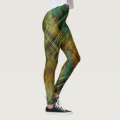 Noodlijdende herfst Tartan Check Earthy Mix Leggings (Rechts)