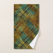 Noodlijdende herfst Tartan Check Pistache Band Bad Handdoek (Handdoek)