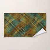 Noodlijdende herfst Tartan Check Pistache Band Bad Handdoek (Handdoek)