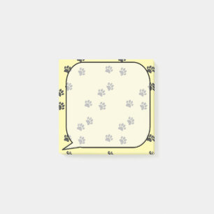 Noodlijdende hond Paw Tracks Spraak Bubble Post-it® Notes