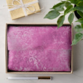 Noodlijdende Hot Pink Damask Tissuepapier (Geschenk)