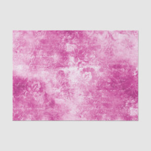 Noodlijdende Hot Pink Damask Tissuepapier
