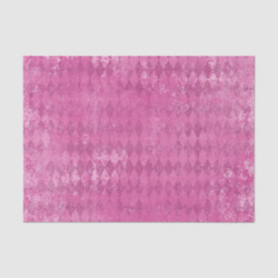 Noodlijdende Hot Pink Harlequin Diamond Tissuepapier