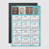 Noodlijdende Hout 2019 Kalender Magnetische Uitnodiging (Voorkant / Achterkant)
