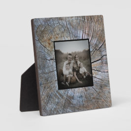 Noodlijdende houtnerf rustiek boomringpatroon fotoplaat