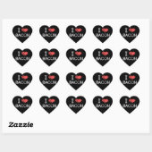 Noodlijdende "I Love Bacon" hart Stickers (Vel)