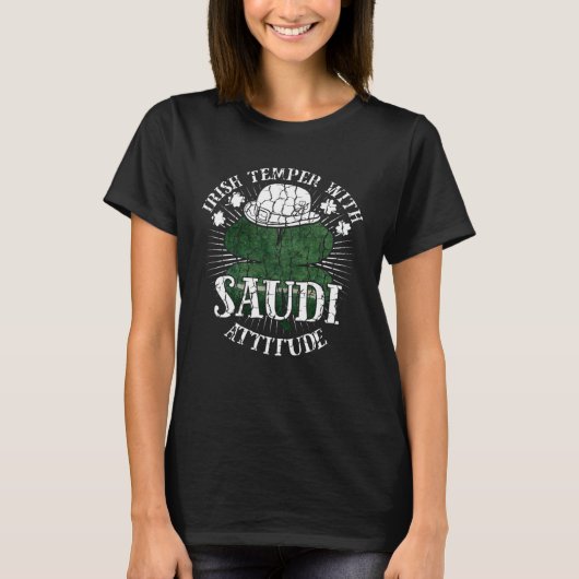 Noodlijdende Ierse Saoedische houding Patriottisch T-shirt (Voorkant)