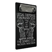 "Noodlijdende" juridische verdediging fondsenwervi Mini Klembord (Schuin)