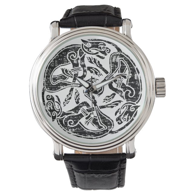 Noodlijdende Keltische cirkel Horloge (Voorkant)