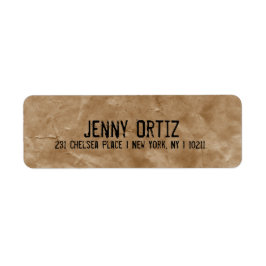 Noodlijdende Kraft-papieren adreslabels Etiket