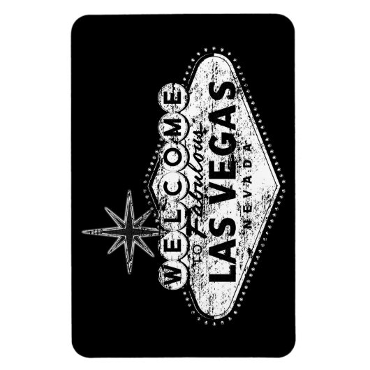 noodlijdende Las Vegas Teken Magnet Magneet (Verticaal)