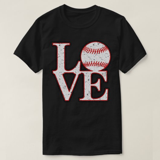  Noodlijdende LIEFDE HONKBAL T-shirt (Design voorkant)