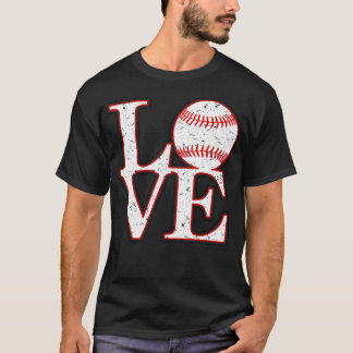  Noodlijdende LIEFDE HONKBAL T-shirt