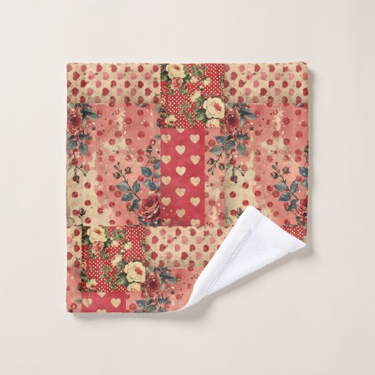  Noodlijdende Look  Shabby Chic Floral Bad Handdoek (Wasdoekje)