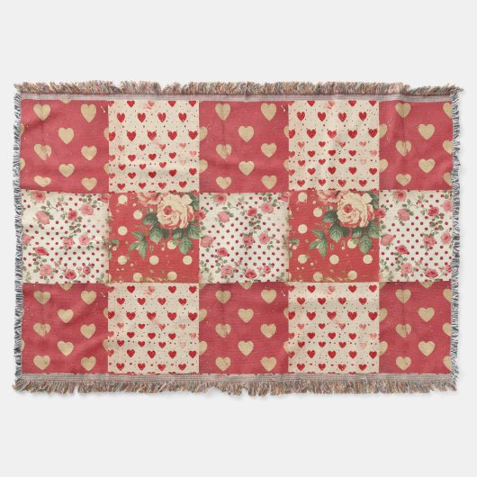  Noodlijdende Look  Shabby Chic Floral Deken (Voorkant)