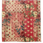 Noodlijdende Look Shabby Chic Floral Douchegordijn (Voorkant)