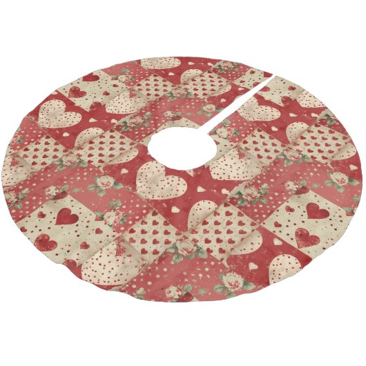 Noodlijdende Look Shabby Chic Floral Kerstboom Rok (Gekanteld)