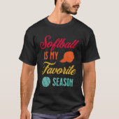 Noodlijdende  Meisjes Softbal is mijn favoriet S T-shirt (Voorkant)