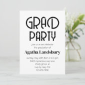 Noodlijdende moderne middelbare school afstudeerfe kaart (Staand voorkant)