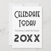 Noodlijdende moderne middelbare school afstudeerfe kaart (Achterkant)