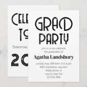 Noodlijdende moderne middelbare school afstudeerfe kaart (Voorkant / Achterkant)