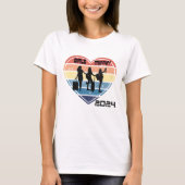 Noodlijdende Multi Color Hart Silhouet Meisjes Tri T-shirt (Voorkant)