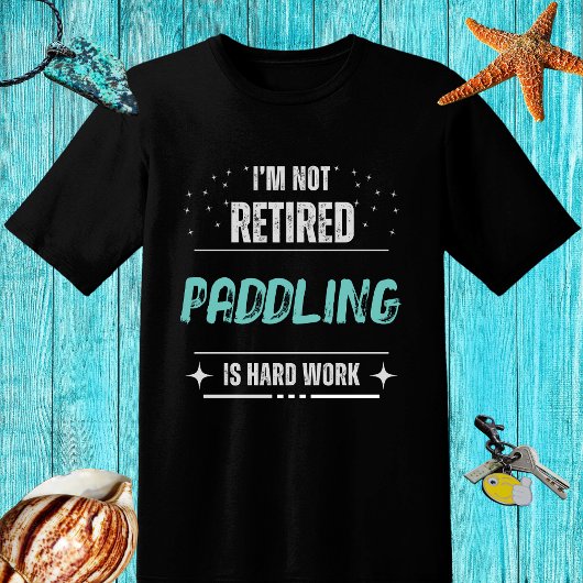 Noodlijdende NOTretired surfer-SUP surfen hard wer T-shirt