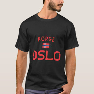 Noodlijdende Oslo Norge Noorwegen met Noorse vlag T-shirt