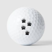 Noodlijdende oude papieren print zwart Beren poten Golfballen (Voorkant)