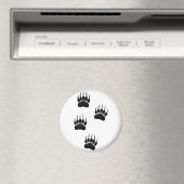 Noodlijdende oude papieren print zwart Beren poten Magneet (Insitu (Vaatwasser))