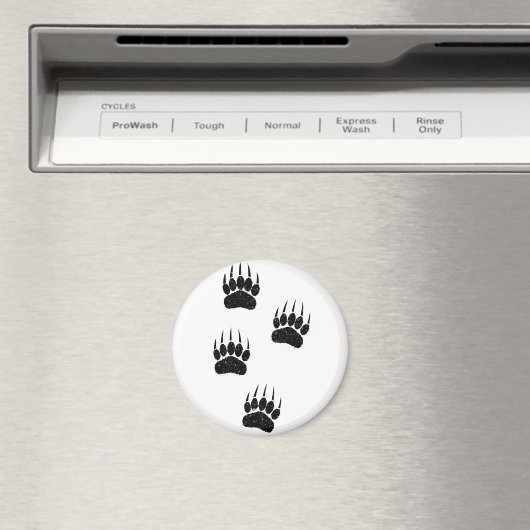 Noodlijdende oude papieren print zwart Beren poten Magneet (Insitu (Vaatwasser))