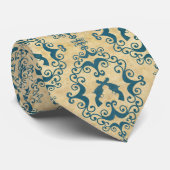 Noodlijdende pistool damast stijl patterned stropd stropdas (Opgerold)