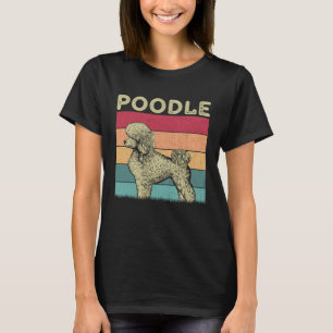 Noodlijdende Poedel Hond Jongens Meisjes Retro Poe T-shirt