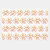 Noodlijdende poot en ronde Lijst hondenprint Inpakpapier Vel (Voorkant 3)