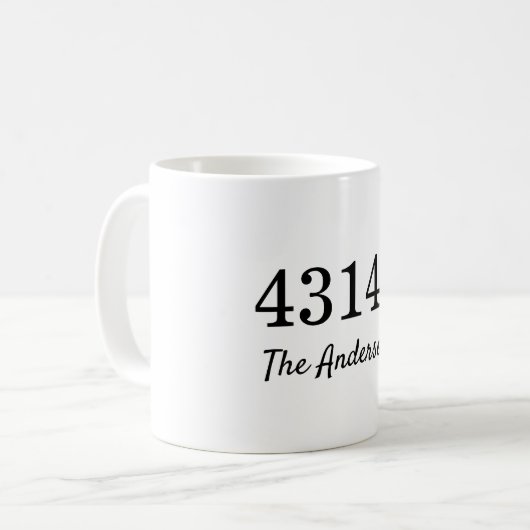 Noodlijdende postcode koffiemok (Voorkant links)