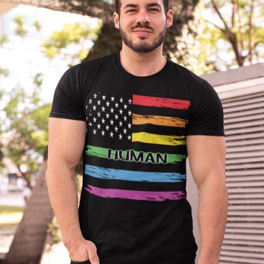 🌈Noodlijdende PRIDE VLAG HUMAN Design🏳️‍ 🌈 T-shirt