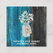 *~* Noodlijdende QR AP49 Mason Jar Vierkante Visitekaartje (Voorkant)