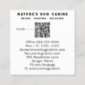 *~* Noodlijdende QR AP49 Mason Jar Vierkante Visitekaartje (Achterkant)