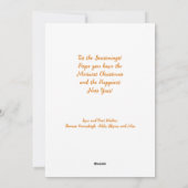 Noodlijdende Retro BBQ Kerstgroet : Maroon Feestdagenkaart (Achterkant)