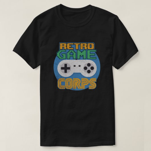 noodlijdende retro-gamingcontroller t-shirt (Design voorkant)