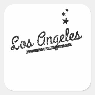 Noodlijdende Retro Los Angeles Logo Vierkante Sticker