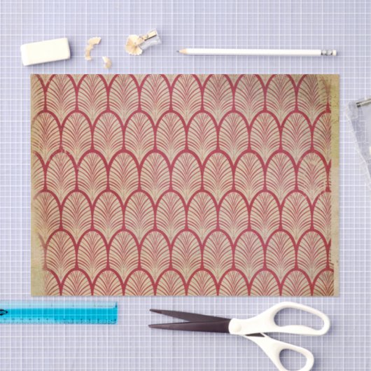 Noodlijdende Rode Art Deco Tissuepapier (Craft)