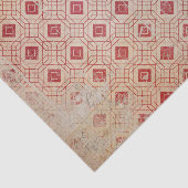 Noodlijdende rode retro tissuepapier (Detail)