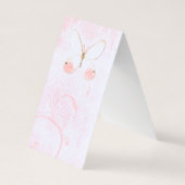 Noodlijdende Roze Vlinder Oorbel Display Kaarten (Achterkant)
