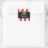 Noodlijdende schedel Botten Pirate Party Sticker L (Tas)