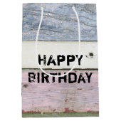 Noodlijdende Shabby Chique Hout Medium Gift Bag Medium Cadeauzakje (Voorkant)