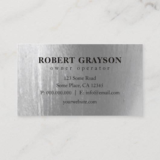 Noodlijdende Staalmetaal en de Bouw van het Grilln Visitekaartje (Achterkant)