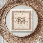 Noodlijdende steen rustiek verouderd monogram stenen onderzetter<br><div class="desc">Dit ontwerp werd gecreeerd door digitale kunst. Het kan op het gebied worden gepersonaliseerd dat door de foto en/of de tekst te veranderen wordt verstrekt. Of het kan worden aangepast door de klik te kiezen om de andere optie aan te passen en de kleur op de achtergrond te verwijderen of...</div>