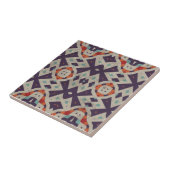 Noodlijdende stenen textuur Etnisch Mozaïek Geomet Tegeltje (Zijkant)